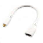 Raspberry Pi Official 10CM Mini HDMI C/M to Standard HDMI A/F Cable White - Image 2